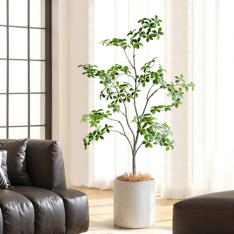 仿真绿植栀子树高端轻奢室内客厅电视柜落地摆件仿生植物盆栽假树