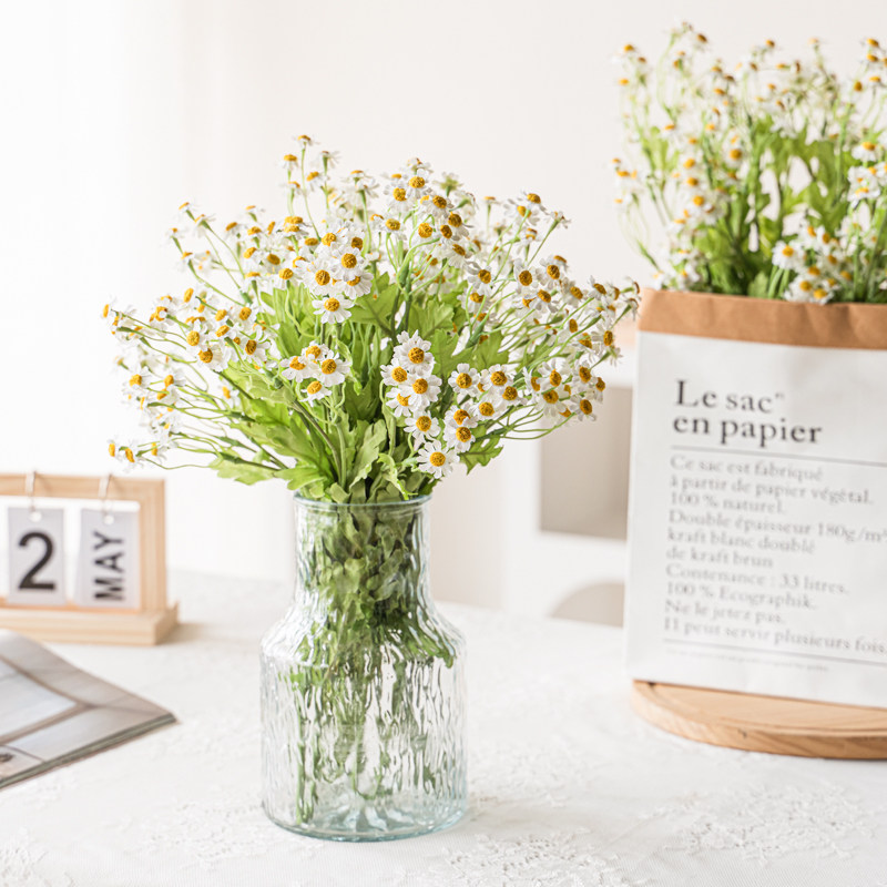 小雏菊仿真花束洋甘菊客厅假花ins风餐桌装饰摆设室内干花艺摆件,家居饰品,仿真植物盆景,淘宝优惠券,粉丝福利购,淘宝优惠卷