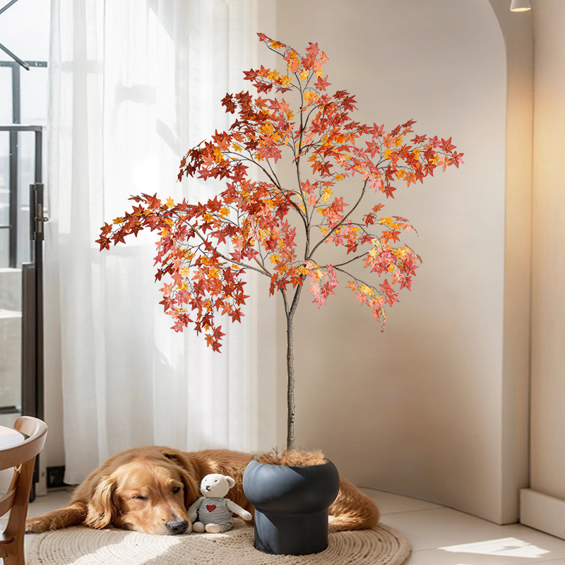 仿真绿植枫树客厅办公室仿生室内植物盆栽摆件落地装饰假树装饰