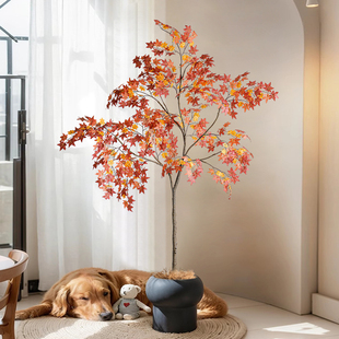 仿真绿植枫树客厅办公室仿生室内植物盆栽摆件落地装饰假树装饰