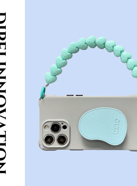 高级时尚灰色斜挎手机壳15Promax气囊支架适用苹果iPhone13四角开孔12可调节背带式挂脖14plus新款11原创xr女