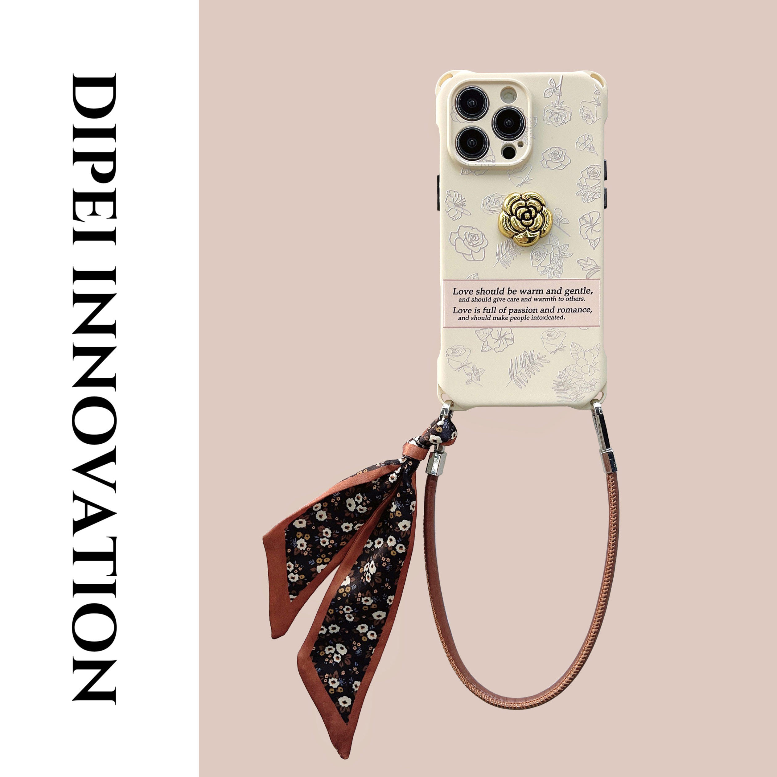 ins时尚古金花挂绳手机壳15plus斜挎12Pro适用华为苹果iPhone14Promax手提13全包防摔11软壳mate60Pro小众女,3C数码配件,手机保护套/壳,淘宝优惠券,粉丝福利购,淘宝优惠卷