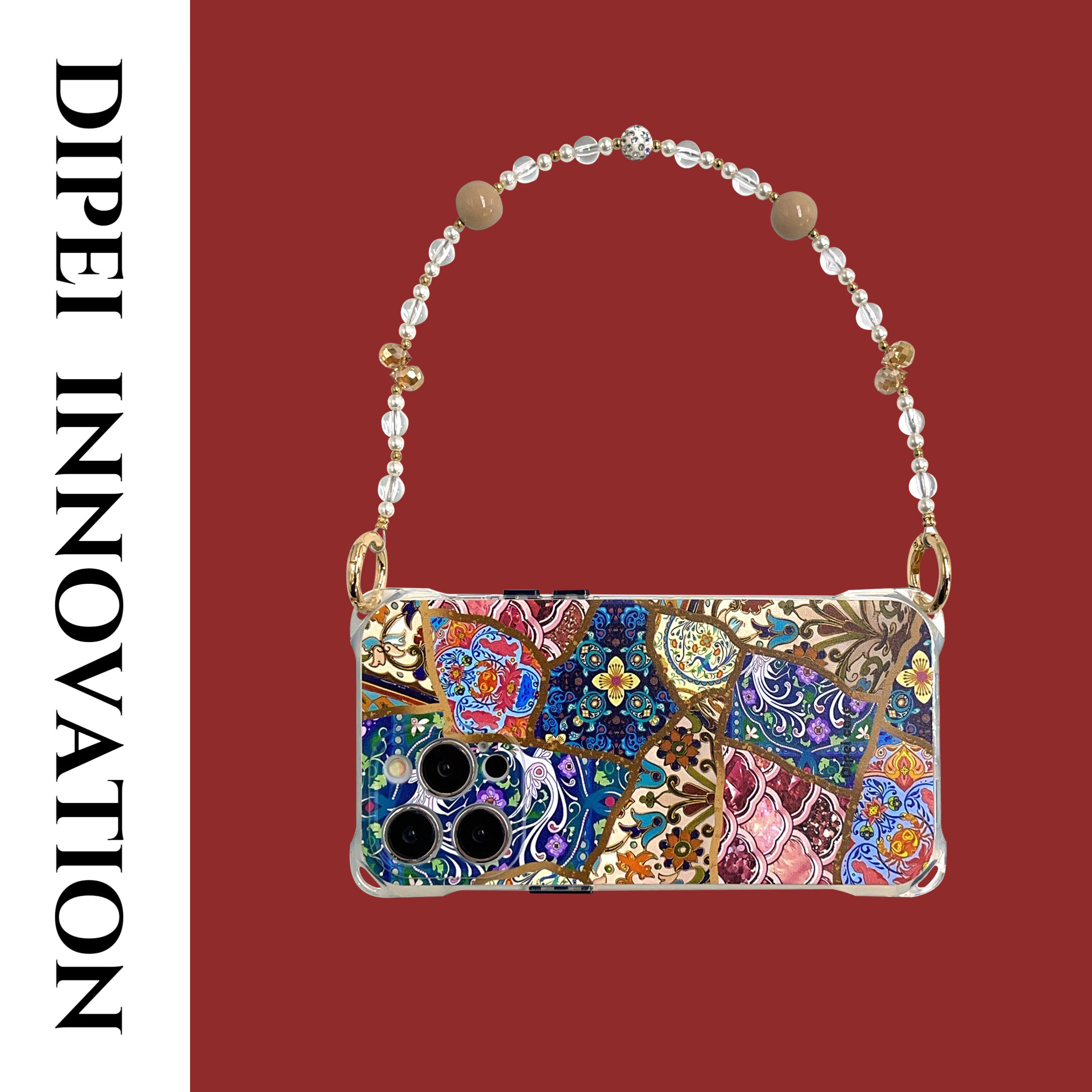 国风瓷器纹挂绳手机壳16Promax适用于苹果15plus小米14侧背斜挎链条mate60手提手链防摔华为PURA70软新中式女,3C数码配件,手机保护套/壳,淘宝优惠券,粉丝福利购,淘宝优惠卷