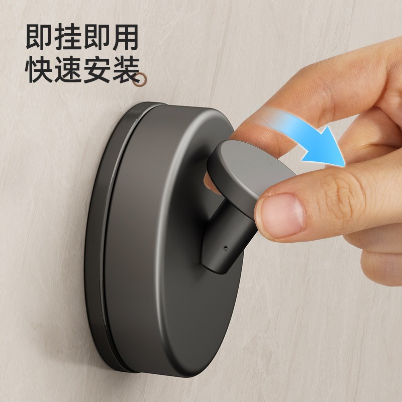 吸盘挂钩门后挂衣钩壁挂卫w生间强承重粘钩真空无痕折叠浴室收纳
