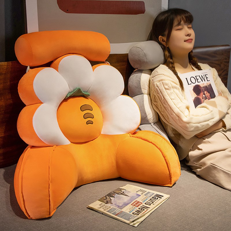 花朵床头靠垫沙发大靠背软包办公室护腰靠枕座椅腰靠垫.榻榻米腰