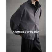 双层锁边 双线埋夹工艺 春秋季 ASSDY 双拉链翻领夹克男士 鼎奢外套