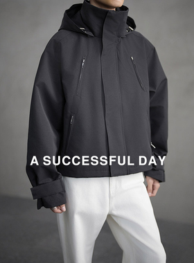 ASSDY|双层呢料复合/四片式立体剪裁/高密度老钱风春季夹克男外套