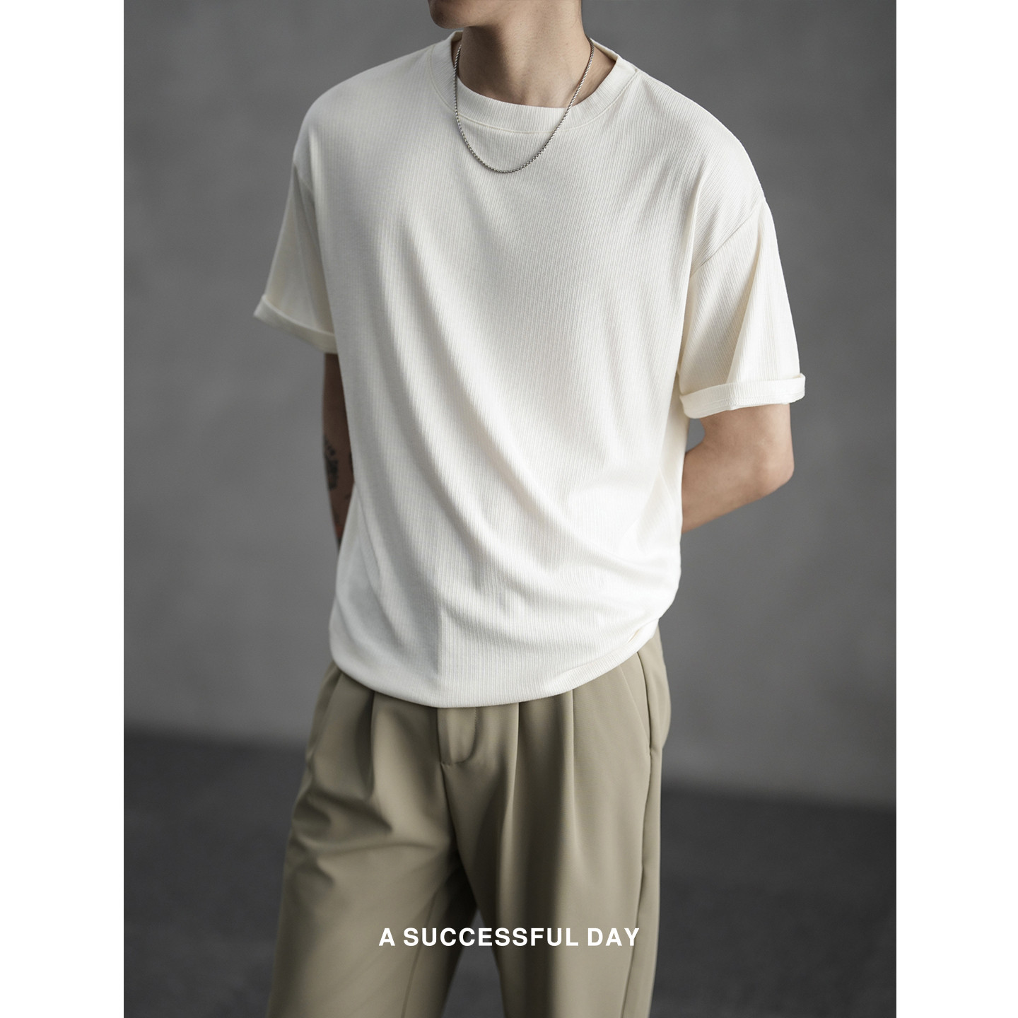 ASSDY|高定人棉口粮T/人手一件/夏季220g老钱风短袖T恤男士半袖衫