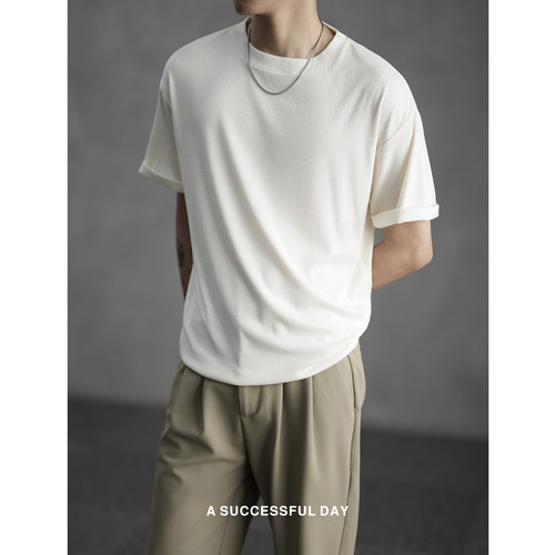 ASSDY|高定人棉口粮T/人手一件/夏季220g老钱风短袖T恤男士半袖衫