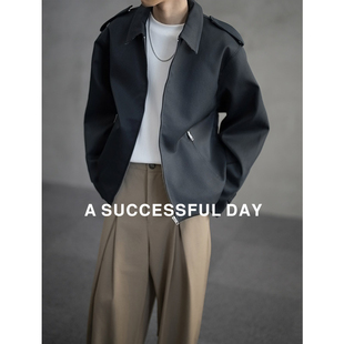 ASSDY|宇航级耐磨纤维/双线加固/春季翻领老钱风夹克男士外套潮牌