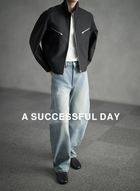 ASSDY|100%棉/重塑身体轮廓/独家定制老钱风弯刀夹克潮外套男春