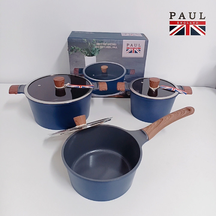 汤锅韩国进口PAUL不粘锅奶锅家用陶瓷涂层小煮锅电磁炉燃气灶通用
