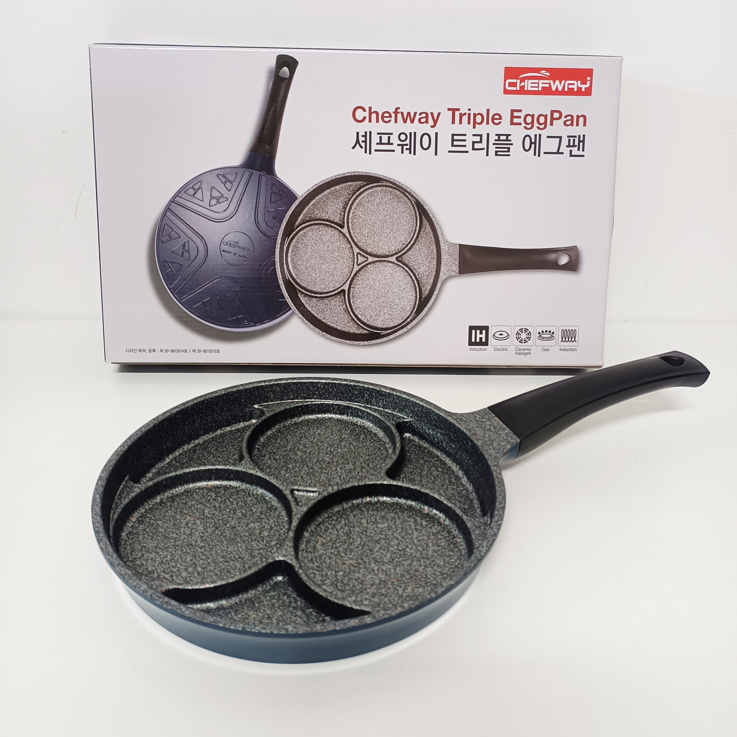 chefway三格韩国原装通用不沾锅
