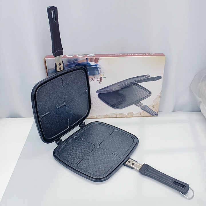 韩国进口锅巴专用锅两面煎韩式不粘锅鸡蛋牛排手工鱿鱼片饼平底锅