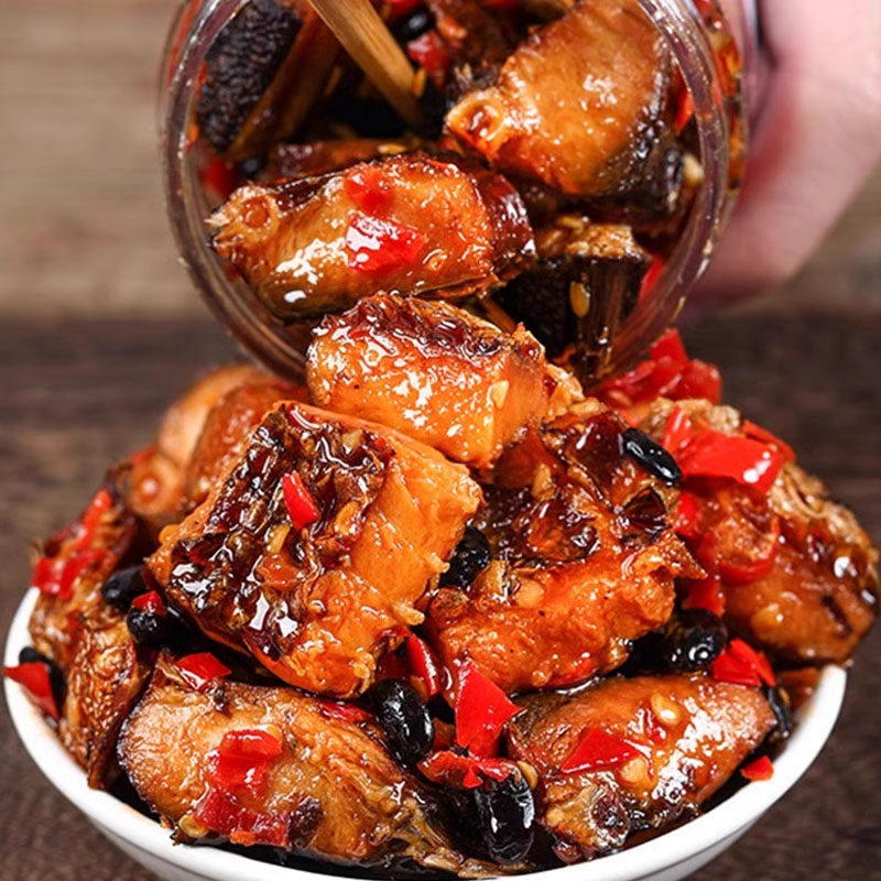 香辣鱼排腊鱼块下饭菜湖南特产麻辣零食小鱼干柴火鱼辣椒酱下酒菜