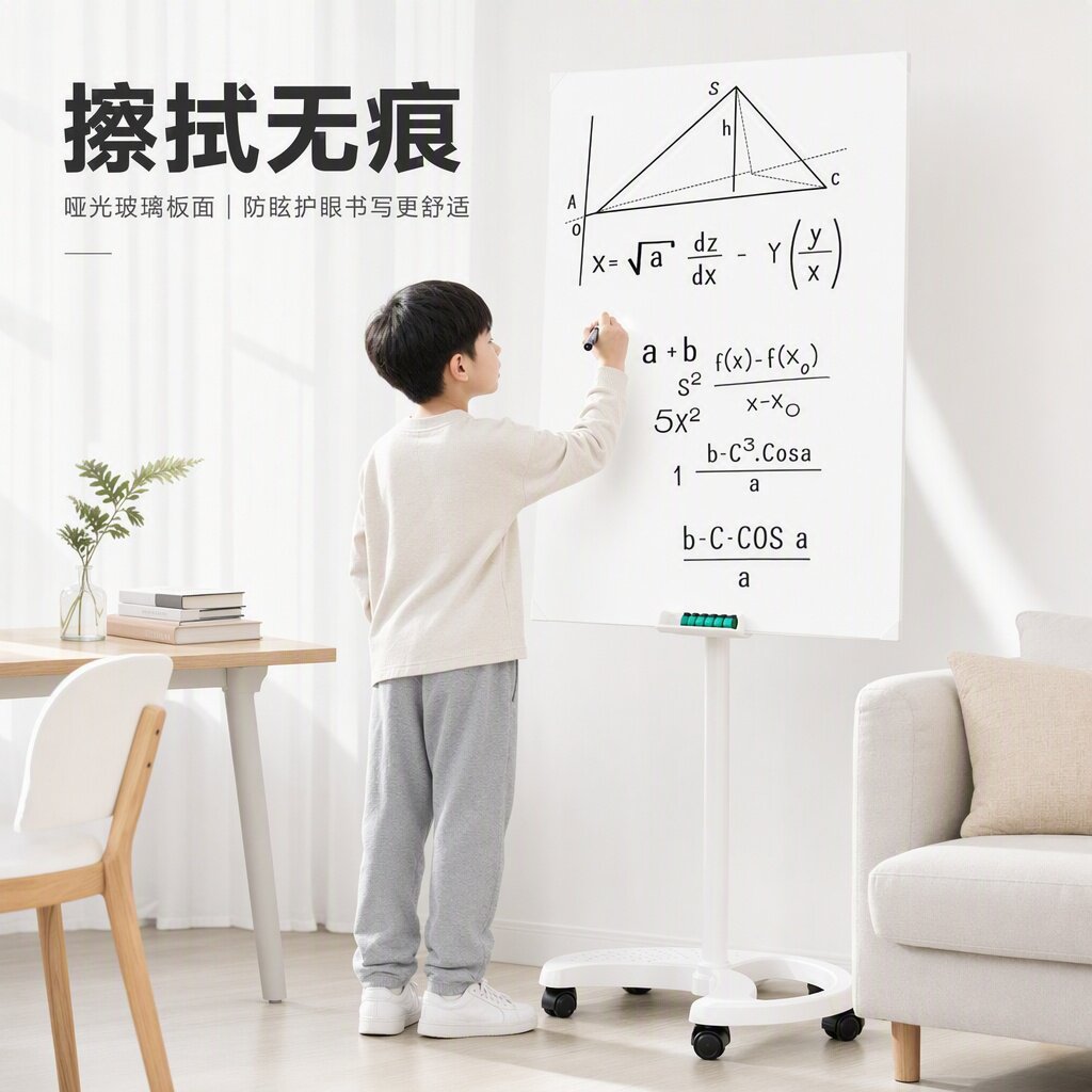 可移动家用办公书写玻璃白板