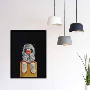 陈建周版画 五百的孤独宇航员 限量199版 简约装饰画 gogoodgoods