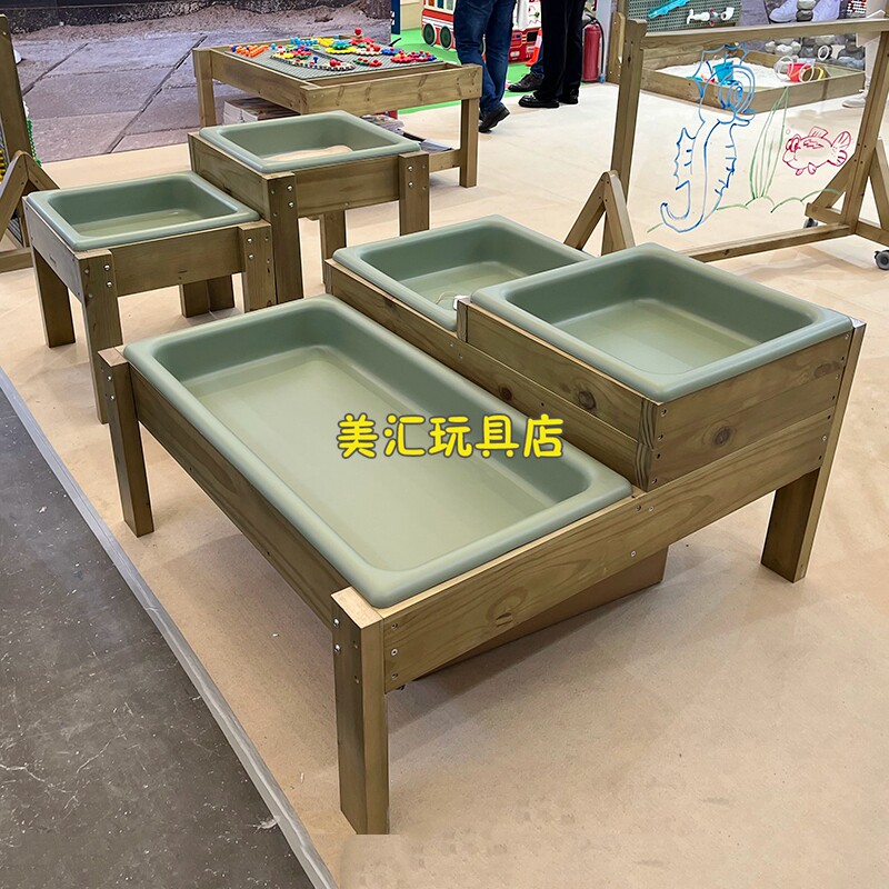 儿童户外可移动沙水桌玩沙戏水桌收纳柜幼儿园沙滩玩沙感官戏水桌