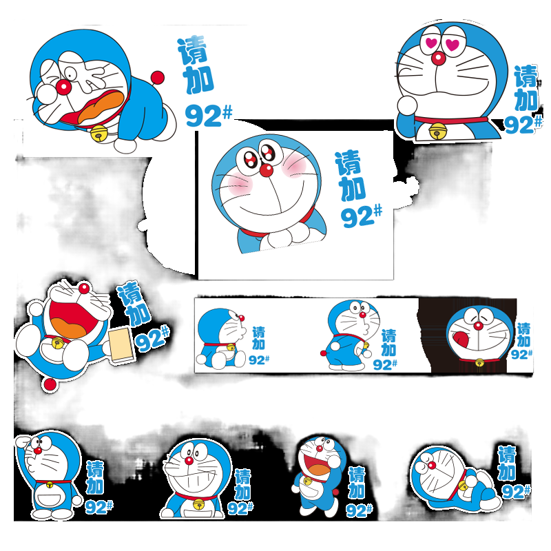 哆啦A梦油箱盖装饰车贴