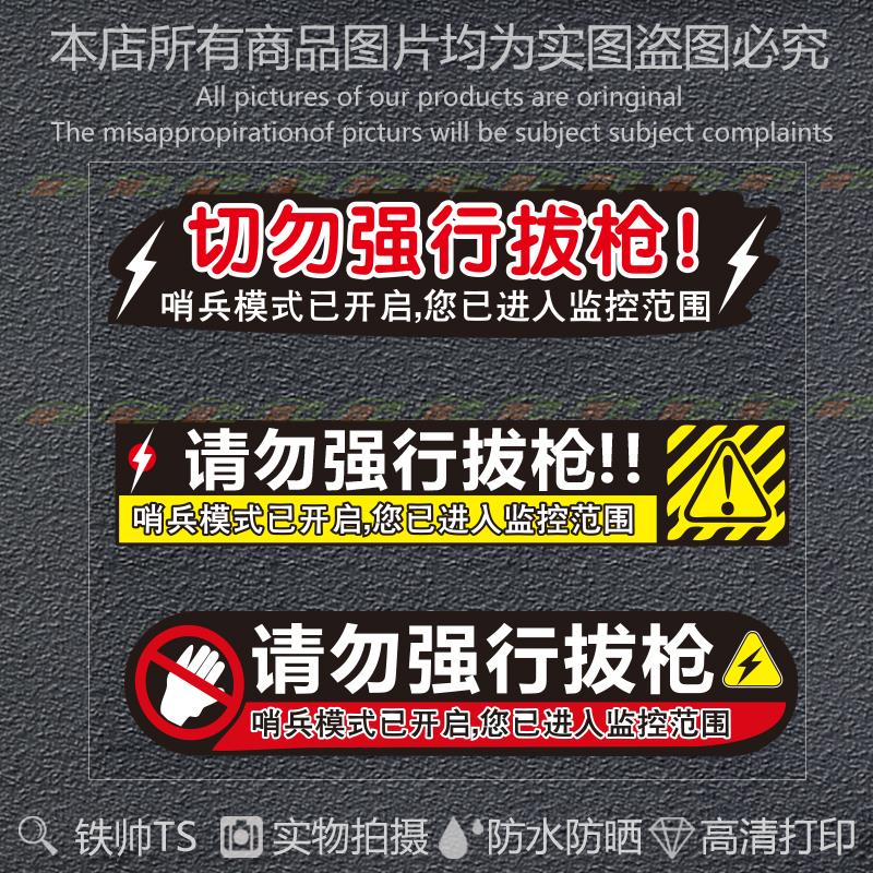 充电枪车贴防哨兵模式监控