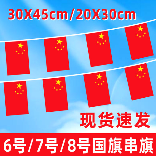国旗串旗8号小国旗7号五星红旗