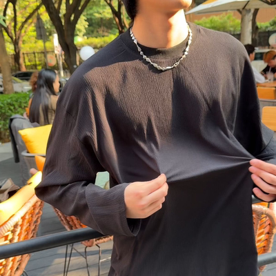 黑洞之眼第12季《黑羽》纱感慵懒肌理不透不贴肉夏天穿的防晒长袖