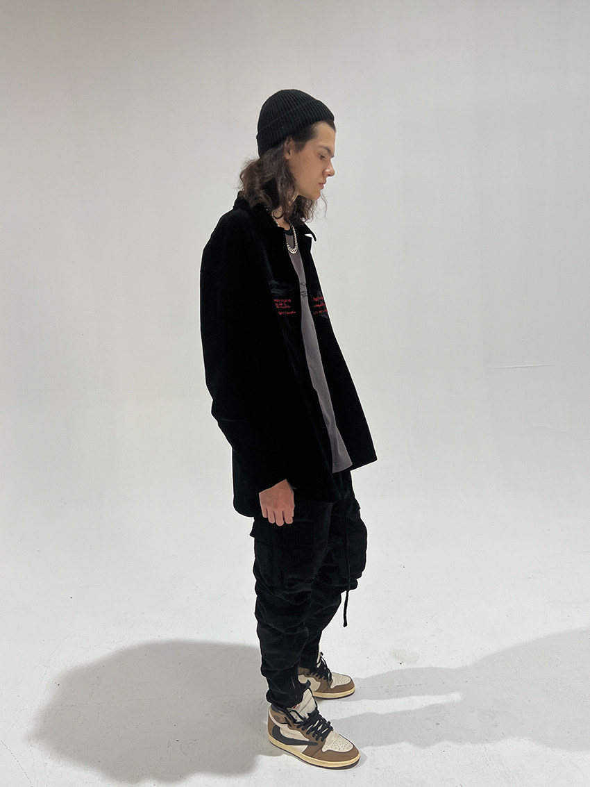 bhite空瞳 第七季圣周五刺绣丝绒外套 高街风潮流衬衣 上身绝