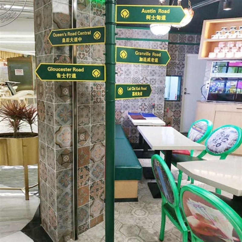 铁艺导向牌户外指路牌立式景区标识牌新款分流Q道路指引牌小区指