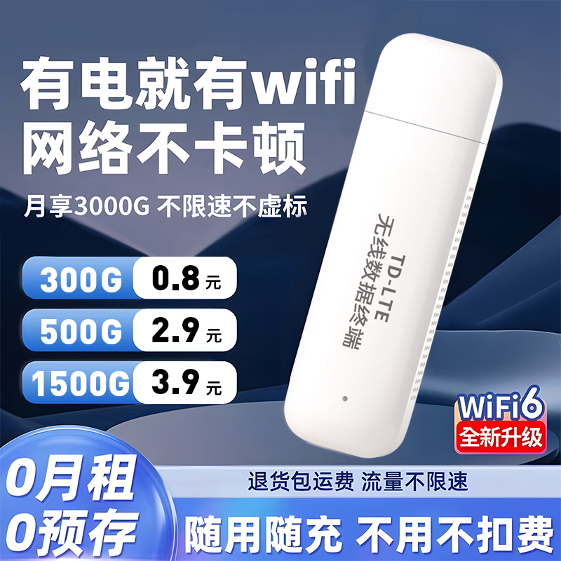 【送充电仓+全新WIFI6】随身wifi
