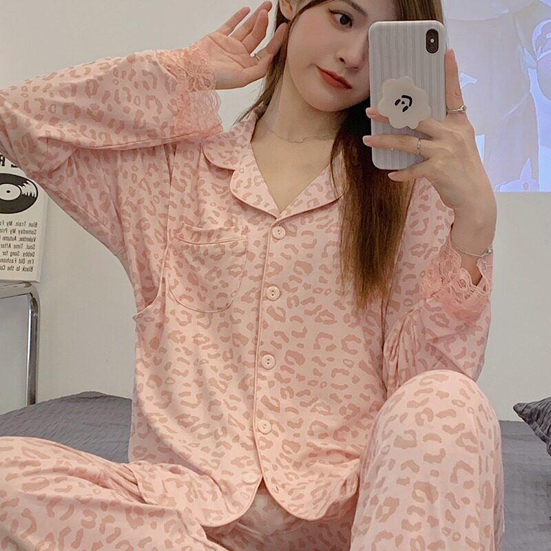 출산 감금 의류 모달 패션 피부 친화적 인 잠옷 산후 가정 의류 세트 잠옷 얇은 여름 정장