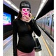 T恤打底衫 孕妇装 时尚 圆领长袖 2025秋冬款 小个子怀孕内搭保暖修身