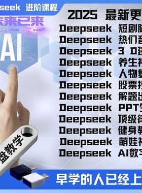 2025年DeepSeek从入门到精通教程本地部署视频AI模型使用教程优盘