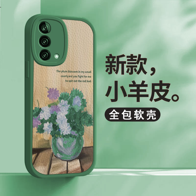 oppok11x手机壳小羊皮油画花瓶