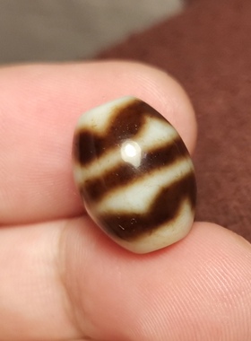 藏系文玩12*15.5mm小虎牙达洛天珠散珠饰品配饰佩珠隔珠腰珠佛珠