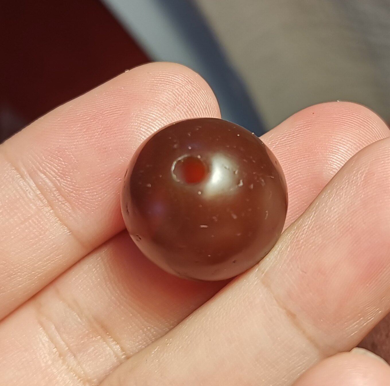 西藏文玩19mm糖球珠一物一图百搭饰品佩珠隔珠腰珠老磨损佛珠玛瑙