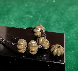 文玩10mm小元素飞碟齿轮印花跑的快佛珠佩珠隔珠男女款古玩百搭珠