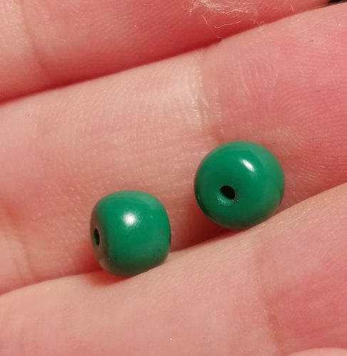 西藏七宝之一小绿松石6～6.5mm老型桶珠手链手串佩珠隔珠腰珠diy