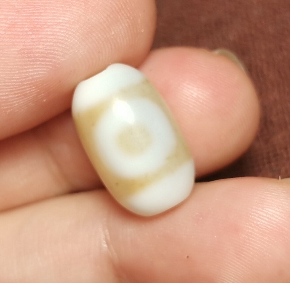 牧区古玩10*16mm一眼天地天珠一物一图锁骨链手链佩珠隔珠百搭款