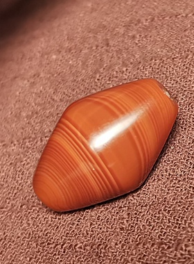 西藏文玩19*30mm达洛金刚佛眼一眼珠棕红色缠丝玛瑙吊坠顶珠随身