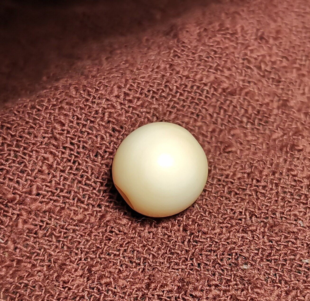 西藏文玩奶白色角质白珠子10mm多宝手串手链佩珠隔珠百搭diy饰品