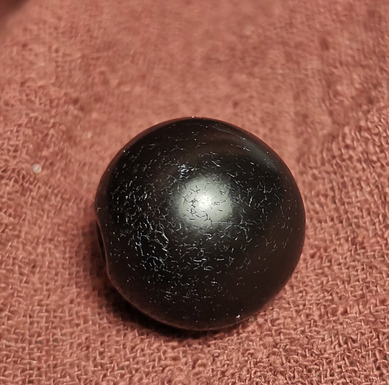 西藏文玩20mm墨黑色糖球大尺寸20mm佩珠隔珠顶珠一物一图吊坠配饰