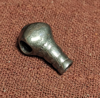 西藏文玩10*20mm铁质寒铁小配件佛头三通大孔道锁骨链结尾饰品diy