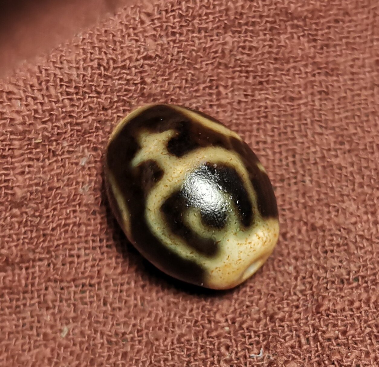 西藏元素15*20mm达洛宝瓶天珠图腾一物一图天然玛瑙玉髓吊坠顶珠