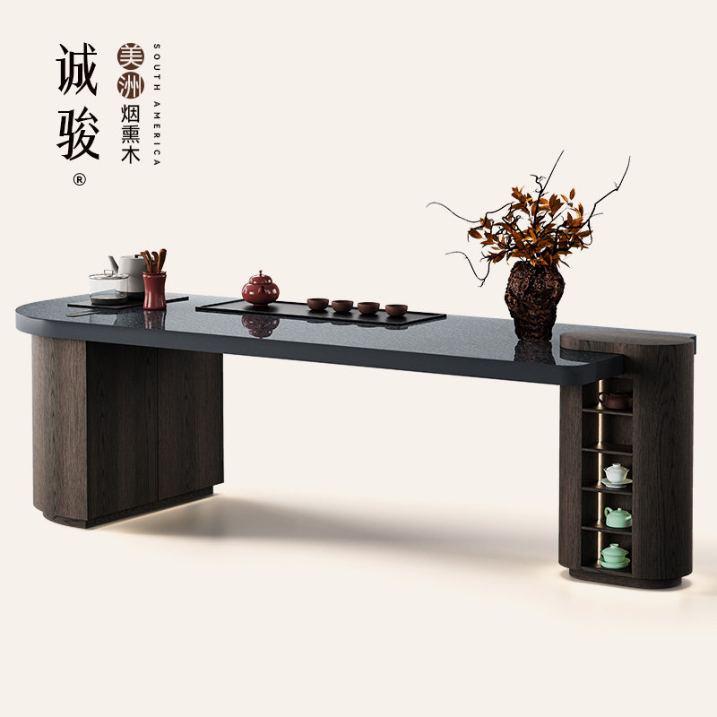 珠光贝母黑别墅家用书桌
