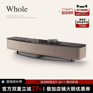 诚骏天然大理石茶几电视柜组合轻奢现代高档客厅家用高端大气地柜