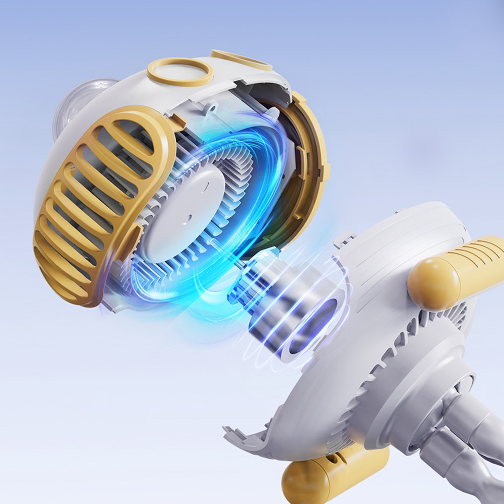 调音者婴儿车风扇无叶八爪鱼推车溜娃神器小宝宝夹子吹辅食静音儿