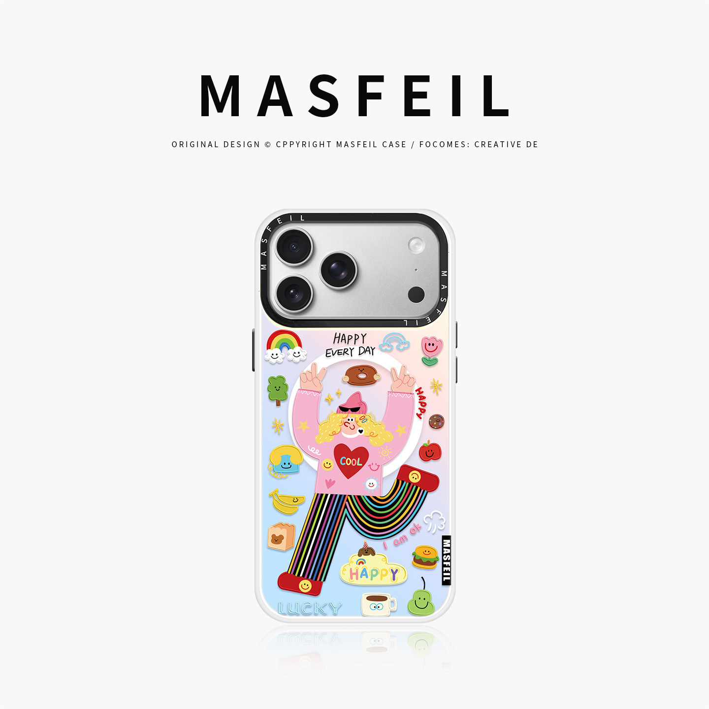 ZHIZHE×快乐定格适用iPhone17Promax手机壳新款15磁吸带支架苹果16Pro全包套ip13pm高级感14可爱好看女