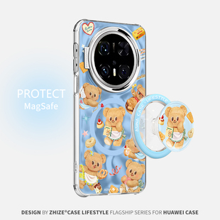 熊仔甜芯适用于华为mate70pro手机壳mate60卡通pura80pro防摔超薄m40全包m50pro女款 mate70高级
