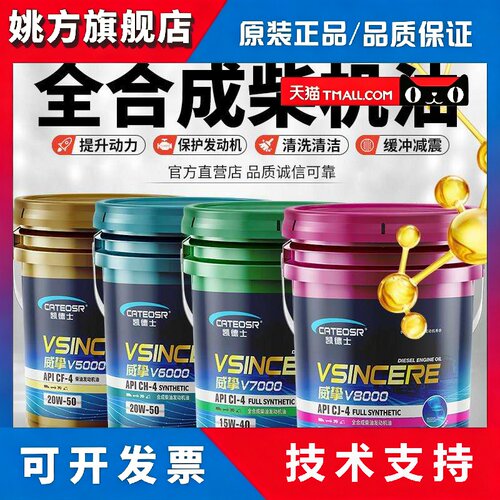 柴油机油正品18升大桶装CI/CJ全合成15W40/20W50货车引擎柴机油