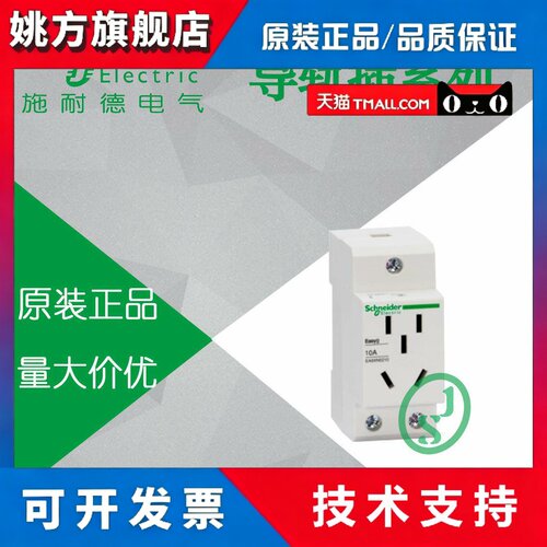 原装 施耐德 EA9X系列 EA9XN5210 // 导轨插座 10A 2P 250V AC